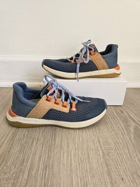 Olukai Wailuku Mesh Lace Up Womens Sneaker Shoes 7 Moonlit Ocean Blue Sporty